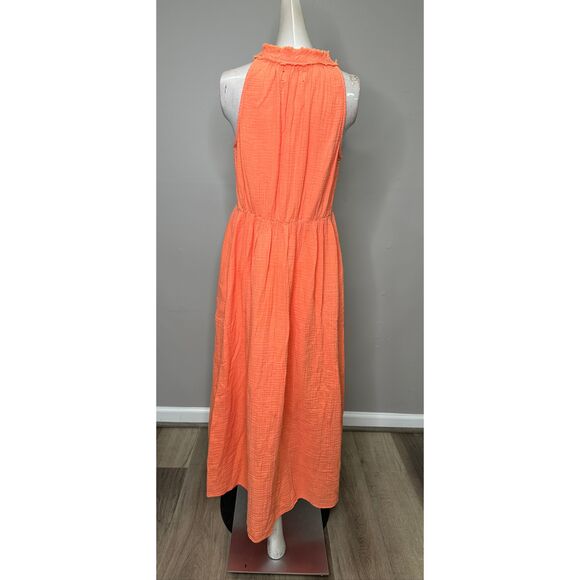 Xirena Liza Cotton Gauze Midi Dress in cantaloupe Medium $275 - Picture 9 of 12